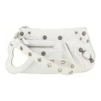 Balenciaga Le Cagole Calfskin Clutches Storage Bags Women's White