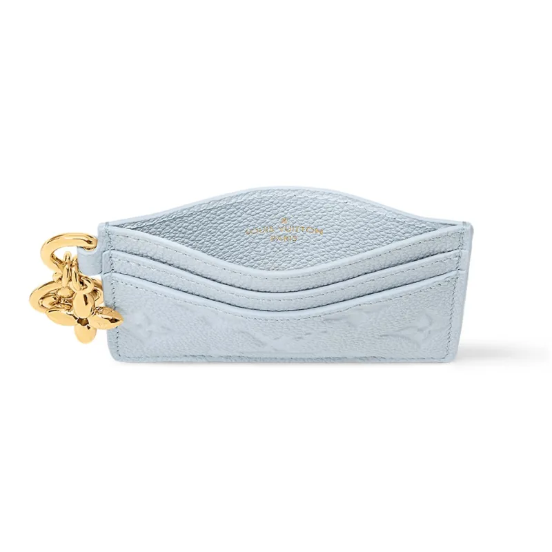 LOUIS VUITTON CHARMS Leather Card Holder Women's Blue-3