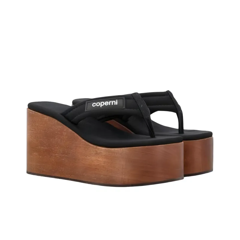 COPERNI Logo-patch Wooded-platform Sandals-2
