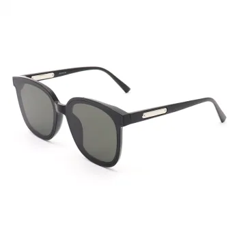Pair Ponyo TR/Memory Plastic Square Sunglasses Unisex Black