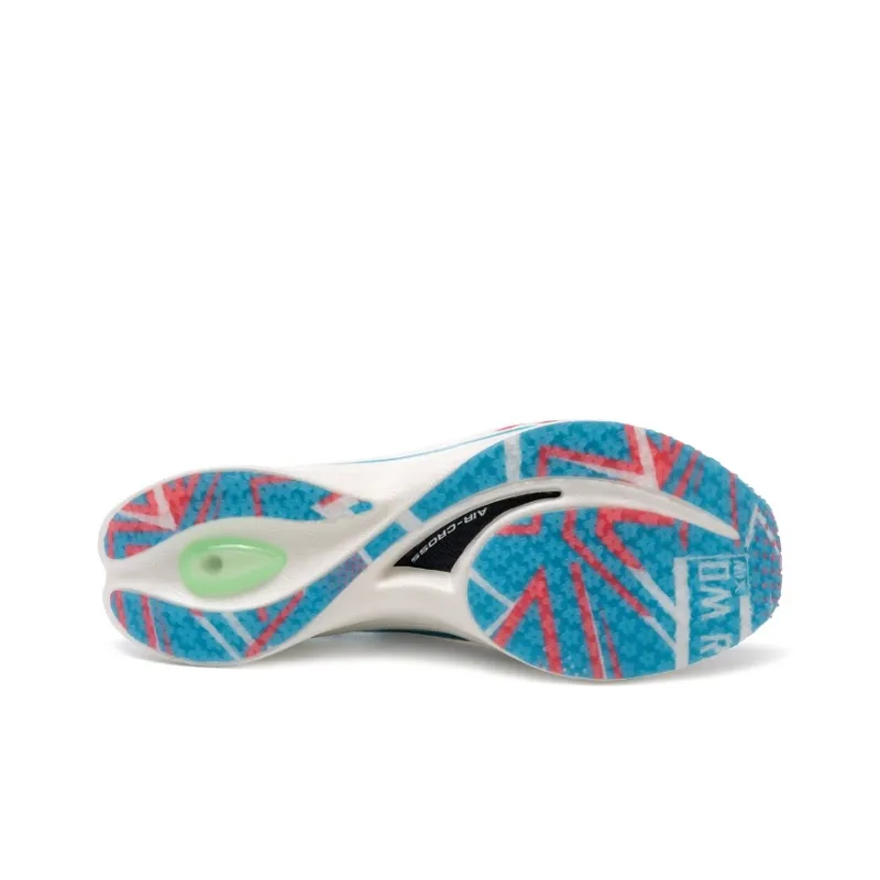 ONEMIX Run Cool Running Shoes Unisex Mismatched Color Pink & Blue In Action-4