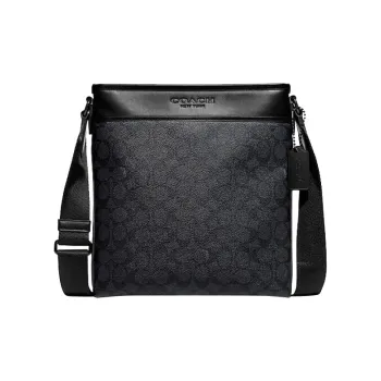 COACH Gotham Cow Leather Collection Storage Bag, Shoulder Bag, Crossbody Bag Medium Size Men's Black