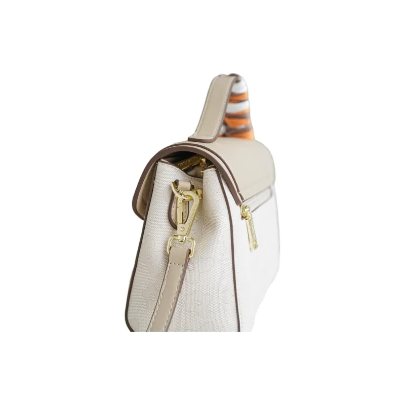 Versman PVC Small Square Bag, One Shoulder Handbag, Crossbody Bag Medium Size Women's Milk Tea-3