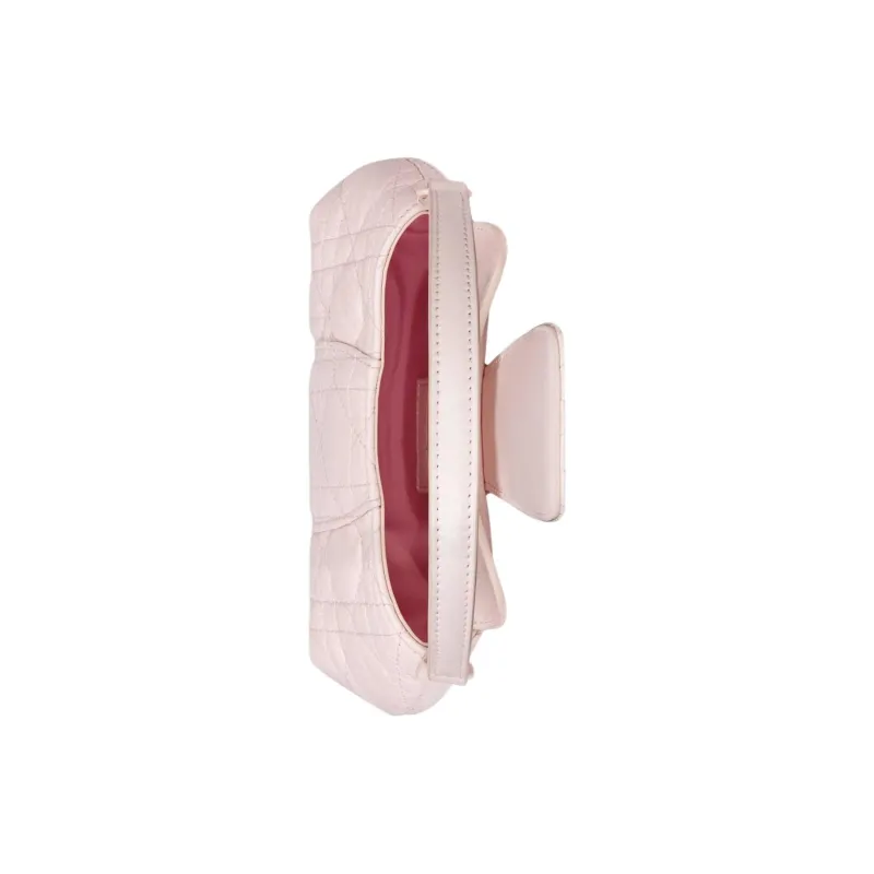 DIOR Matte Sheepskin One Shoulder Handbags Kids' Pink-3
