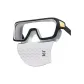 Premium Black+Plus Size Swimming Cap White