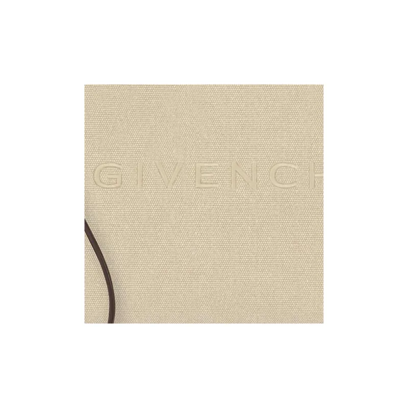 GIVENCHY Cotton Travel Bag Clutch Women's Military Beige-3