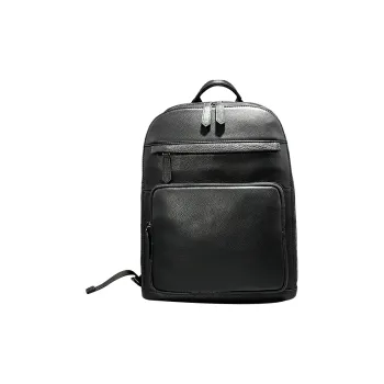 PULUWIRR Cow Leather Versatile Convenient Medium Firmness Business Bag Regular Unisex Black