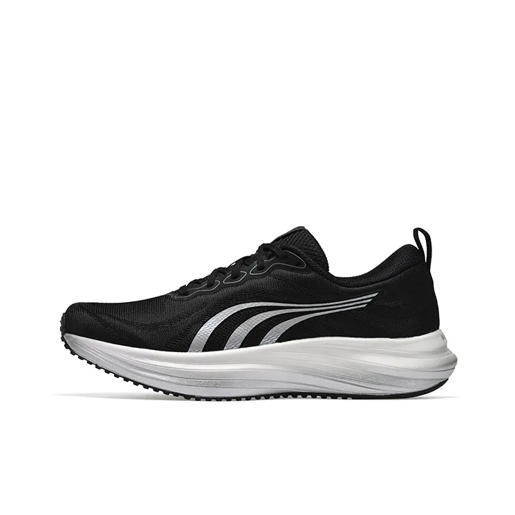 DO WIN Critical 2nd Generation Cushioning Anti Slip And Wear Resistant Low Top Running Shoes Unisex Black/Silver-0