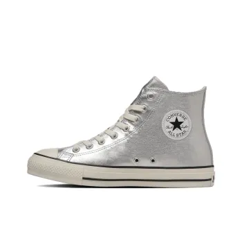 Converse All Star Anti Slip Wear Resistant High Top Skateboard Shoes Unisex Silver White Japan Version