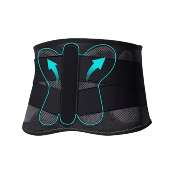 ZEAMO Back Support Braces Thermal Protective Rehabilitation Compression Breathable Black Unisex