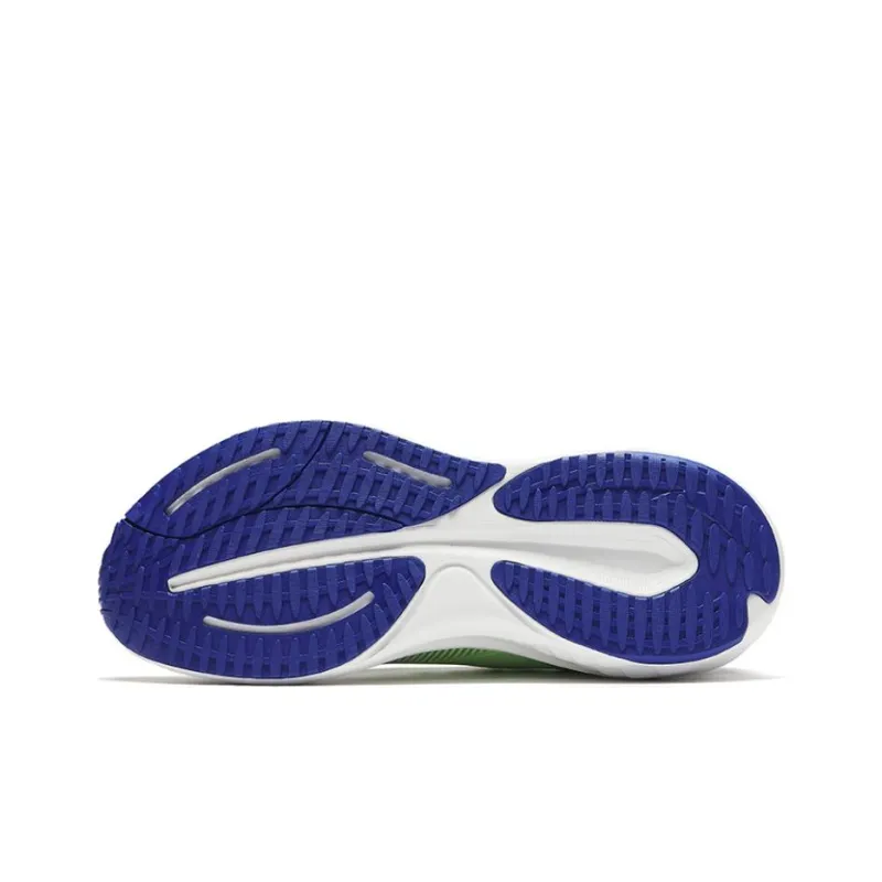 Anta Cushioning Slip Resistant Low Top Running Shoes Men's White Green Blue-4