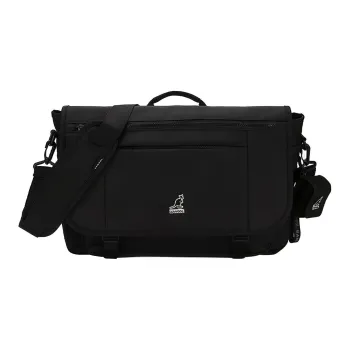KANGOL Nylon Shoulder Bag, Crossbody Bag Regular Unisex Black