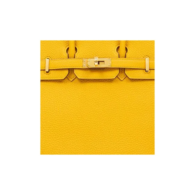 HERMES Birkin Cow Leather Birkin Bag Handbags Regular Women's Amber Yellow-4