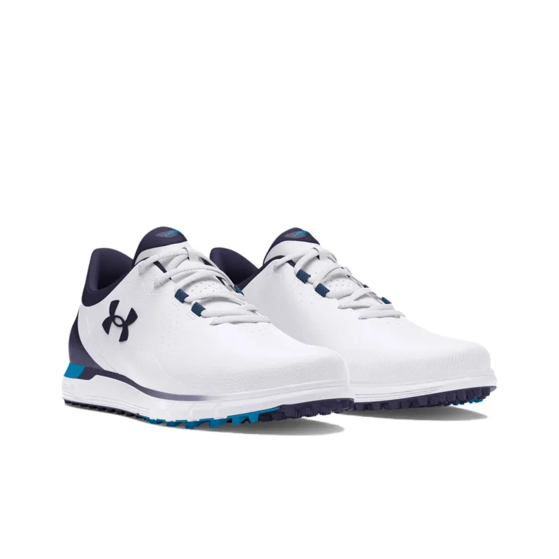 Under Armour Drive Fade Spikeless Shock Absorbers With Slip Resistant Features Low Top Golf Shoes Men's White Blue-2