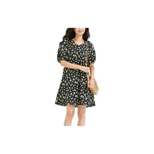 Asuka and new sake Short-Sleeved Dresses Women's Black