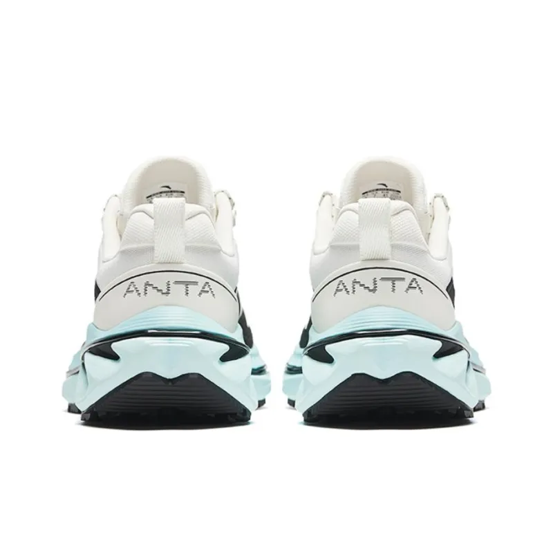 Anta Wild PRO Cushioning Slip Resistant Low Top Running Shoes Men's White Black Blue-3