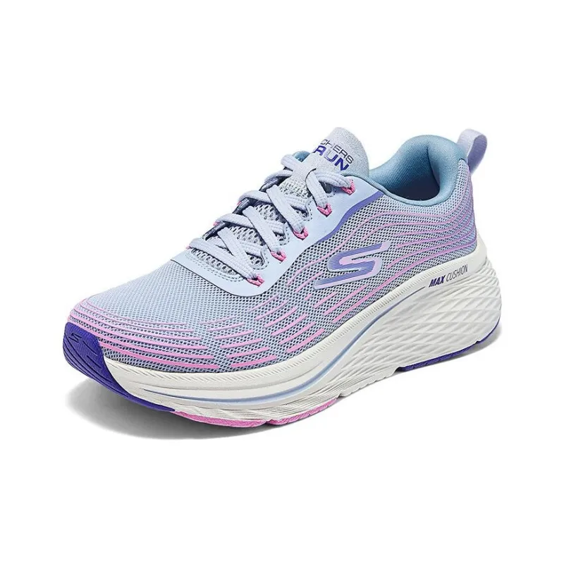 Skechers Cushioned Slip Resistant Breathable Low Top Casual Running Shoes Women's Blue Pink-2