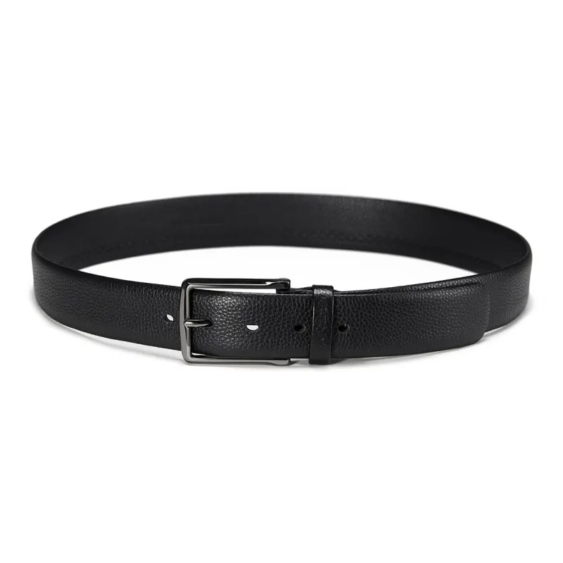 PIERRE CARDIN Fashion Trend Belt With Pin Buckle Top Grain Cow Leather Belts Men's Black-3