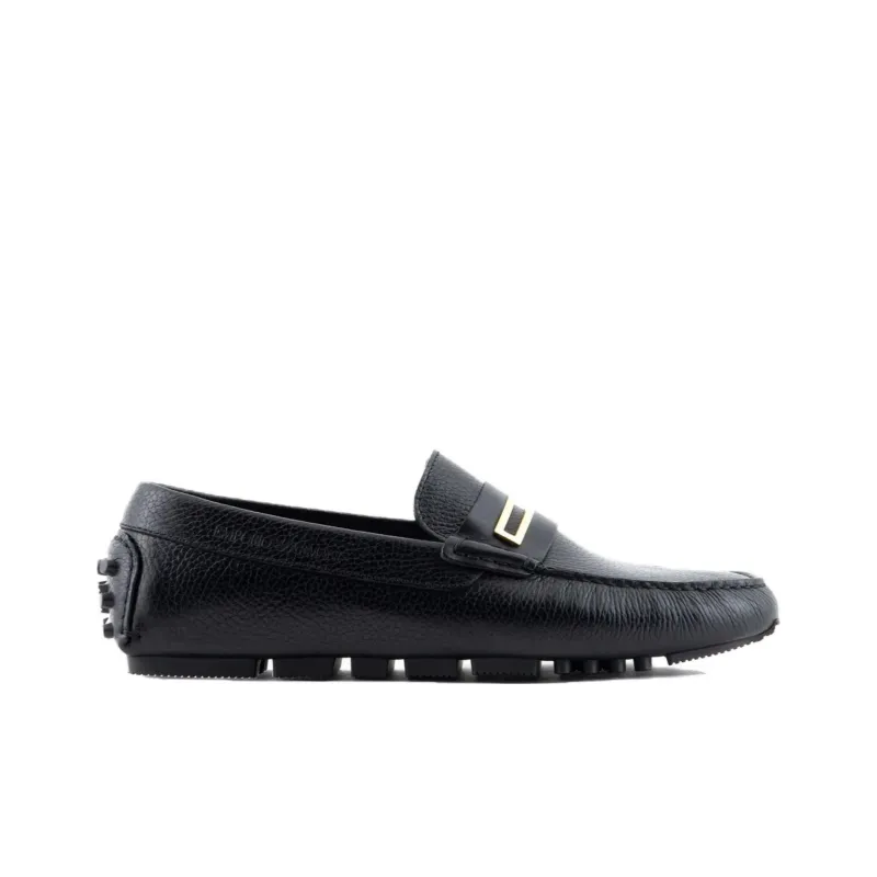EMPORIO ARMANI Gommino Loafers Men's Black-1