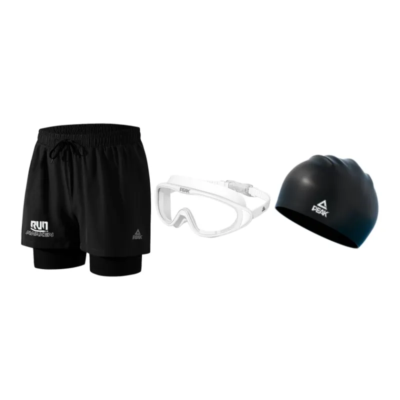 PEAK x Swim Swimming Sets Polyester Seaside Beach Swimming Pool And Hot Spring Men's Black-9