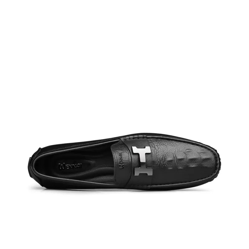 Wen Nai Loafers Men Black-3