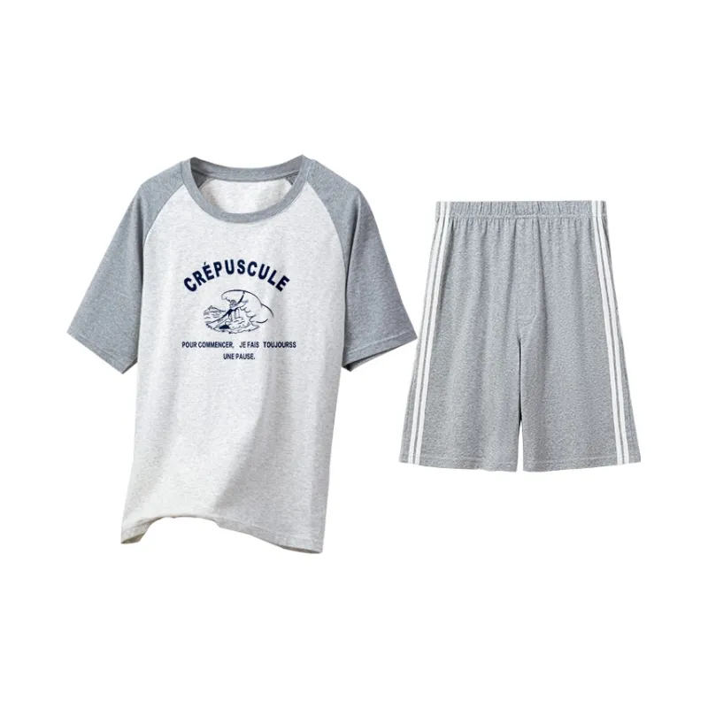 Close fitting Areas Pajama Set Men's-3