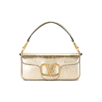 Valentino GARAVANILocò Leather Crossbody One Shoulder Handbags Women's Gold