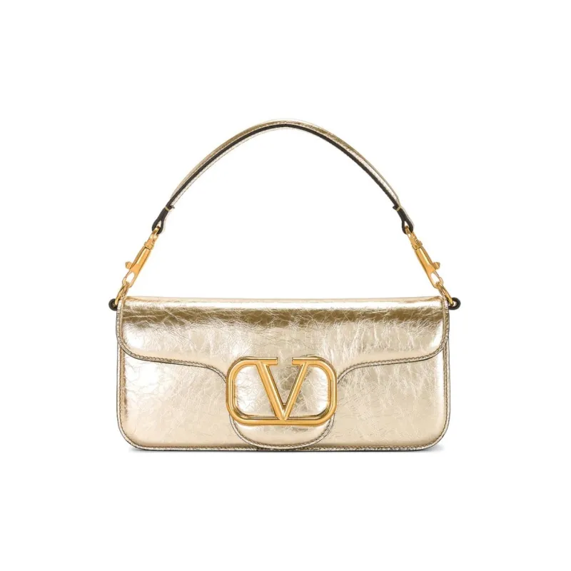 Valentino GARAVANILocò Leather Crossbody One Shoulder Handbags Women's Gold-0
