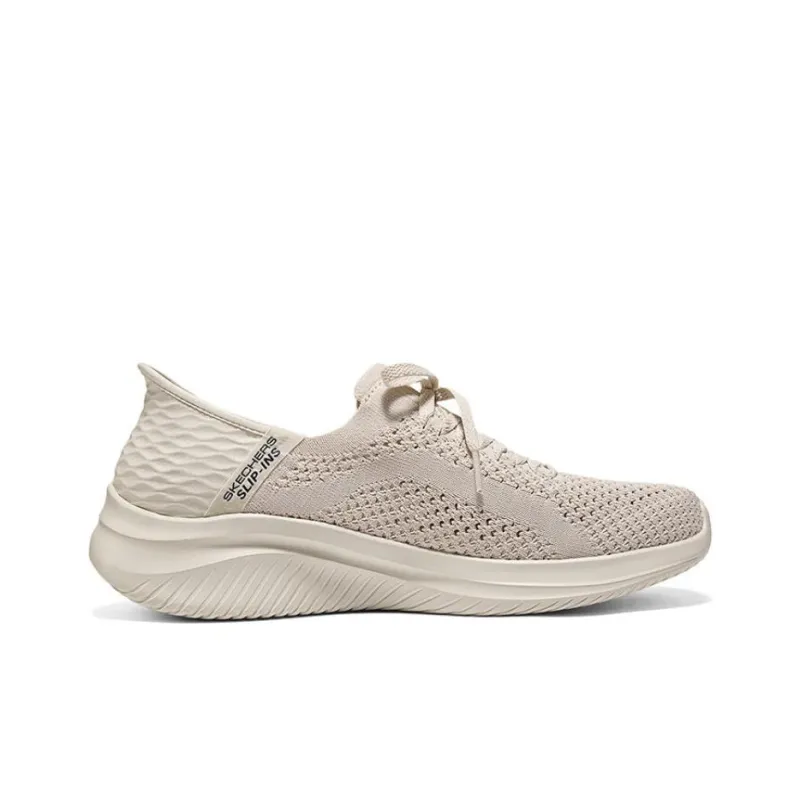 Skechers Cushioned Wear Resistant Breathable Low Top Casual Running Shoes Men's Ecru-1
