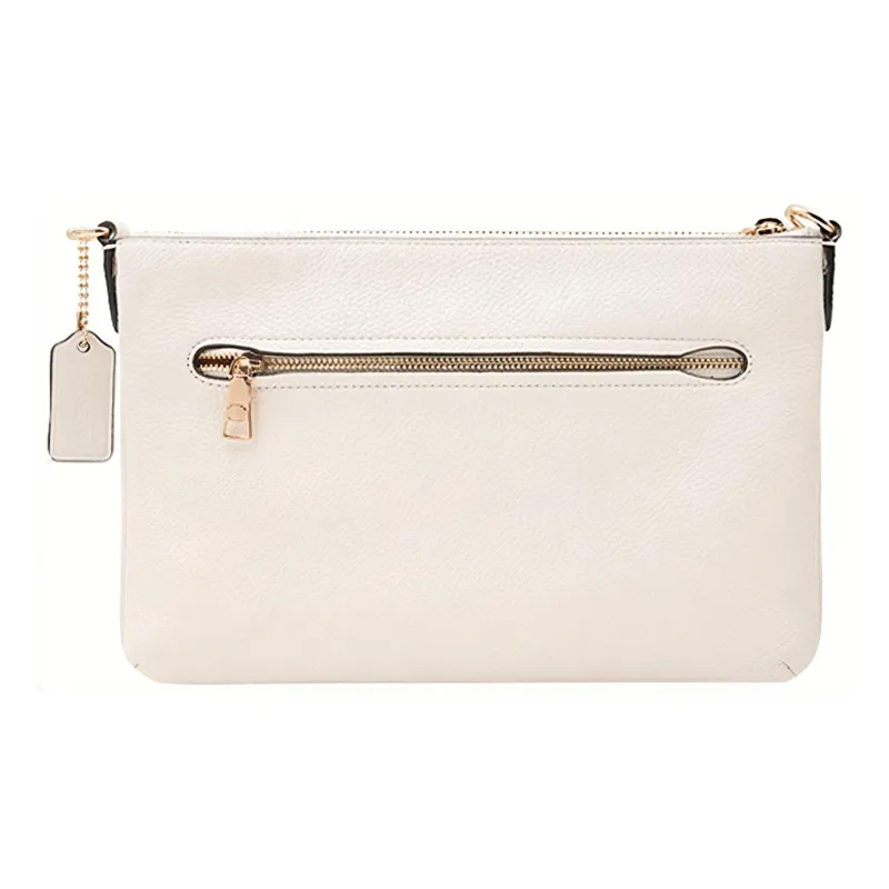 COACH Cow Leather Shoulder Bag Women's White-2