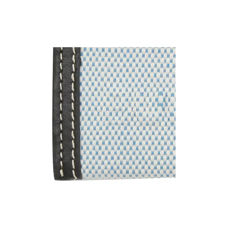 Burberry Cotton Canvas With Leather Wallets Card Holders Women's Bright Cobalt-4