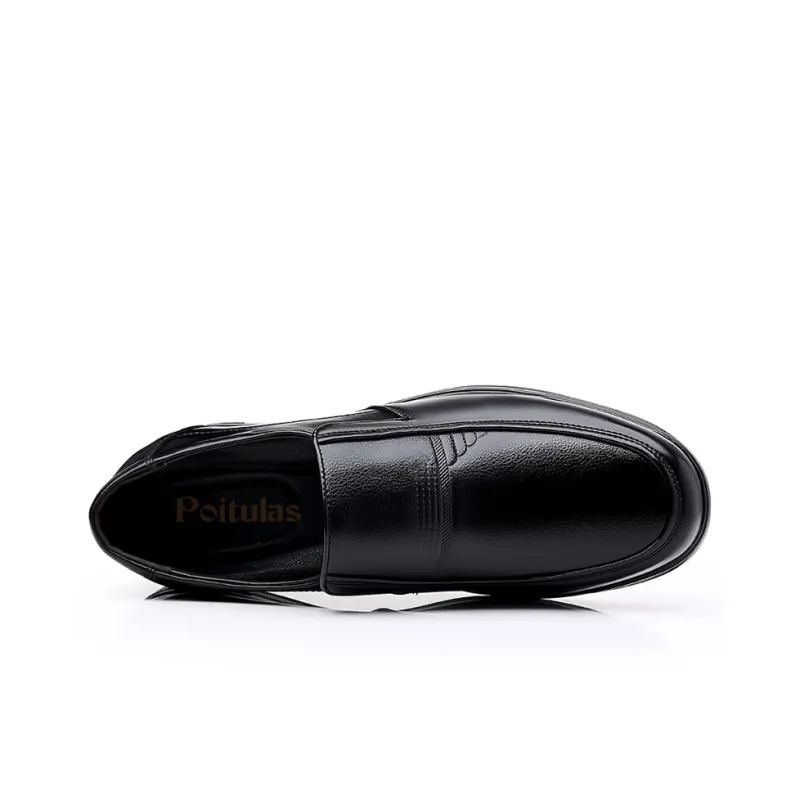 Poitulas Men's Casual Shoes Men Low Top Black-3