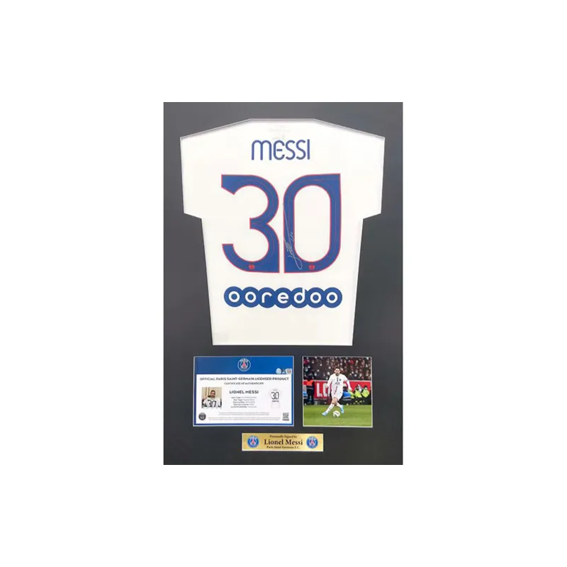 Huayitaojin Paris White Fan Edition Jersey With Icons Officially Signed Company Certificate Framed 100x80cm-2
