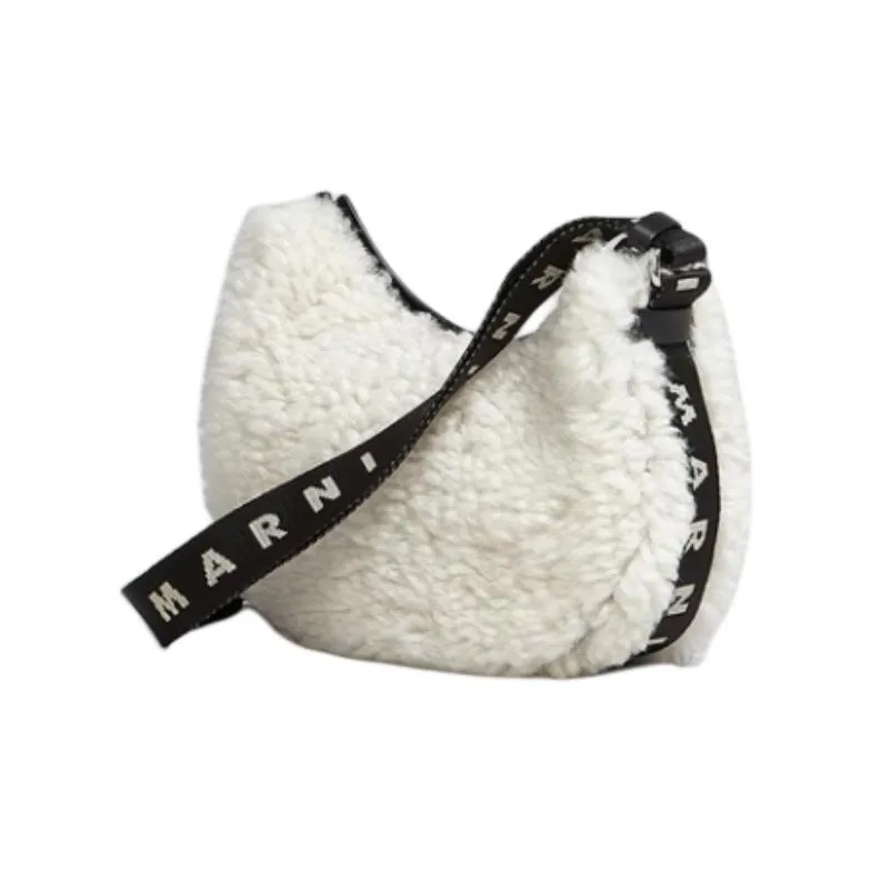 MARNI Zipped Shearling Crossbody Bag-5