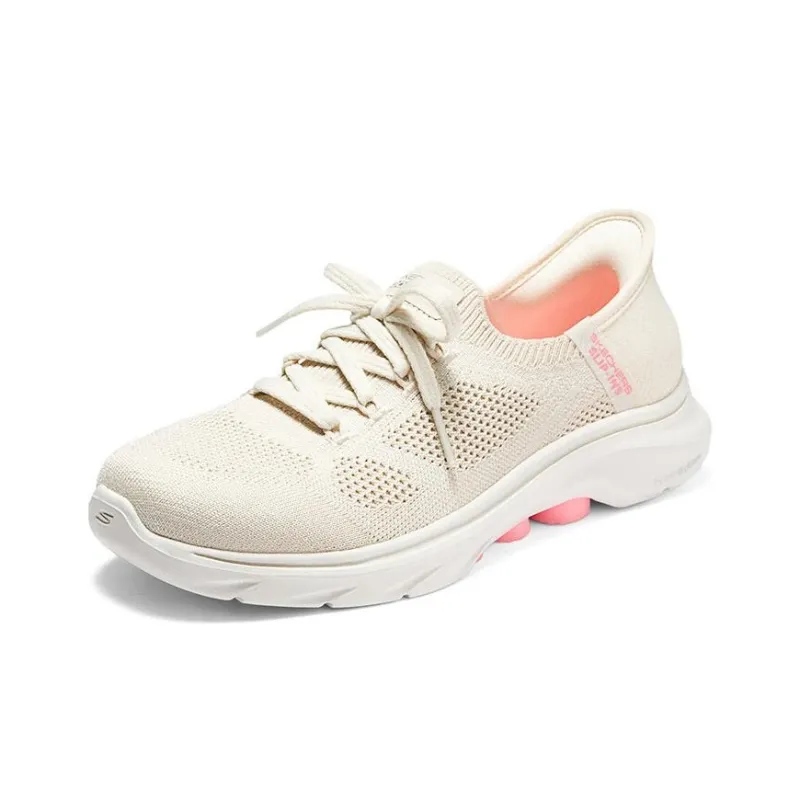 Skechers Cushioning Breathable Low Top Casual Running Shoes Women's Beige-2