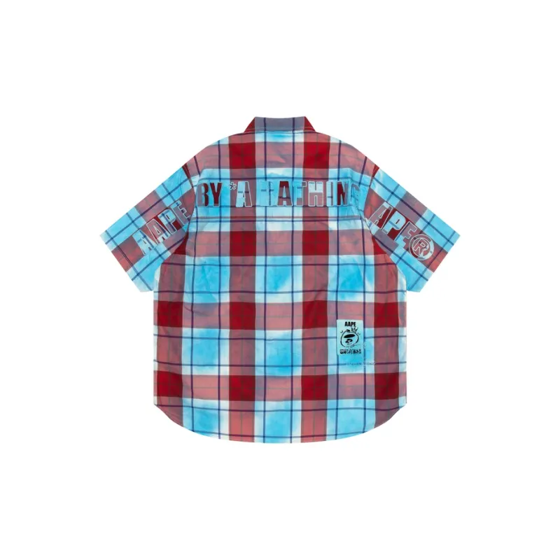 Aape Logo appliqué Plaid Shirt-3
