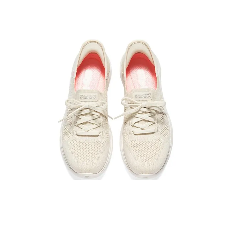 Skechers Cushioning Breathable Low Top Casual Running Shoes Women's Beige-3