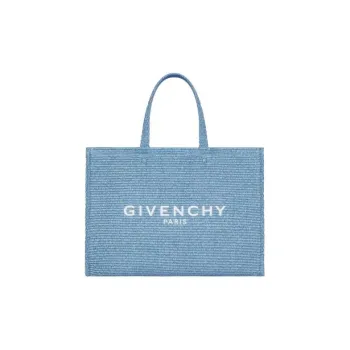 Givenchy Cotton And Polyamide Blend One Shoulder Handbags Medium Size Women's Denim Blue