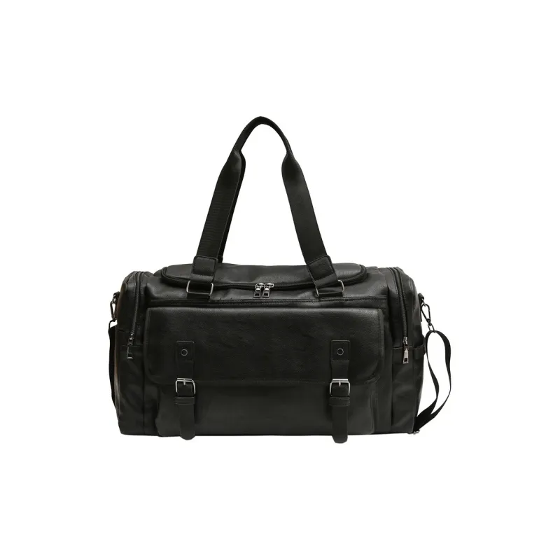 NOMK PU Handbags Travel Bags Regular Unisex Coffee/Black-3
