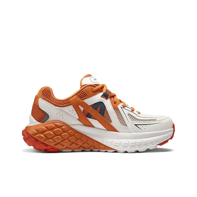 Skechers Cushioning Wear Resistant Low Top Casual Shoes Men's White Orange-1