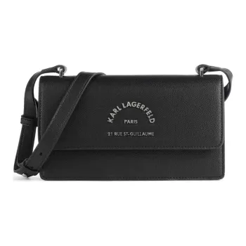 KARL LAGERFELD Synthetic Leather Shoulder Bag, Crossbody Bag Women's Black