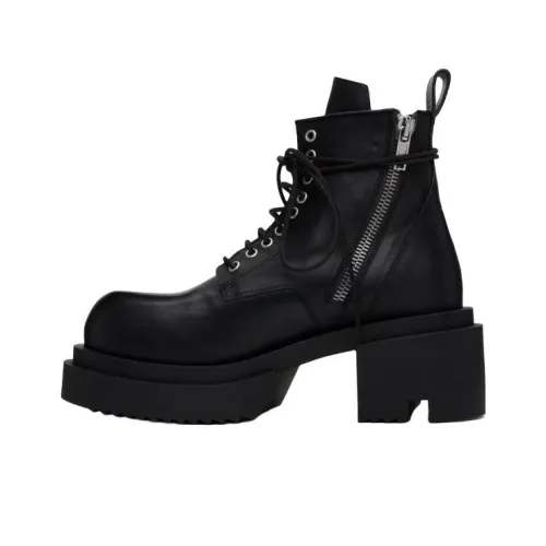 Rick Owens Leather Combat Boots