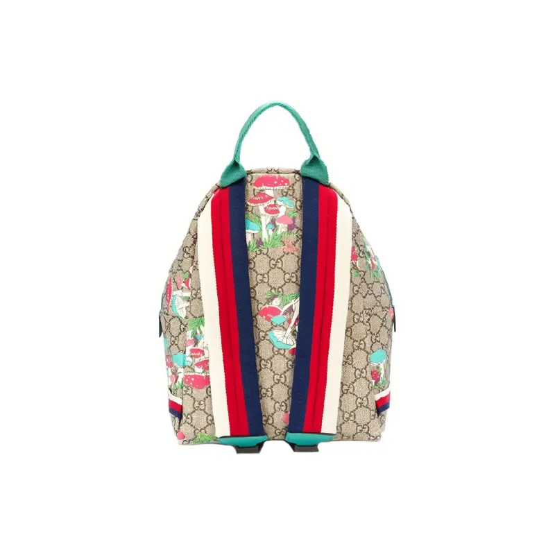GUCCI Fabric Backpack Kids' Ebony & Mint Green & Candy-1