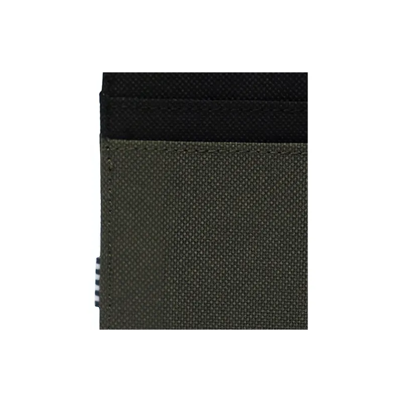 Herschel Recycled Material Card Holder ID Card Holder Card Wallet Coin Purse Regular Unisex Twilight Forest Green/Black-3