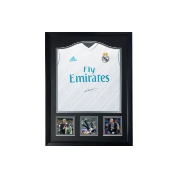 Three For 17-18 Real Madrid Coach Zidane Signed Soccer Apparel Jersey Included SA Certificate Triple Crown