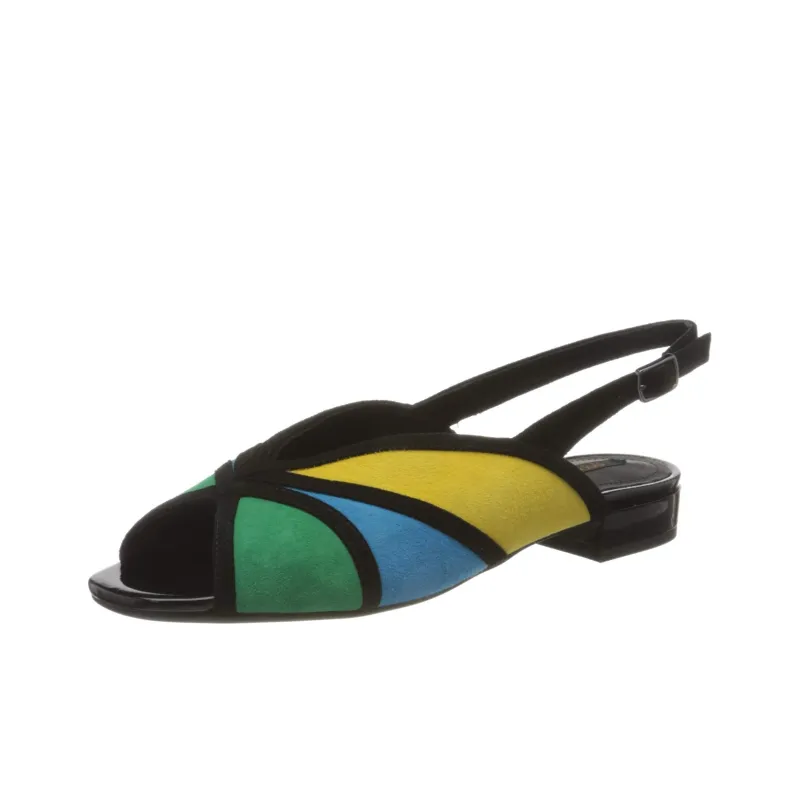 GEOX One Strap Sandals 0.5cm Women's Yellow Blue Green-2