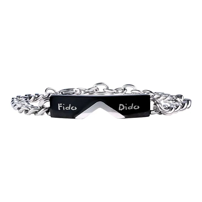 FIDO DIDO Stainless Steel Bracelets Unisex-0