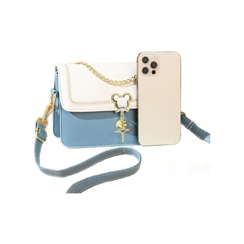Weymond Soft Leather Shoulder Bag Crossbody Bag Regular Women's Pink/Black/White/Green/Blue-8
