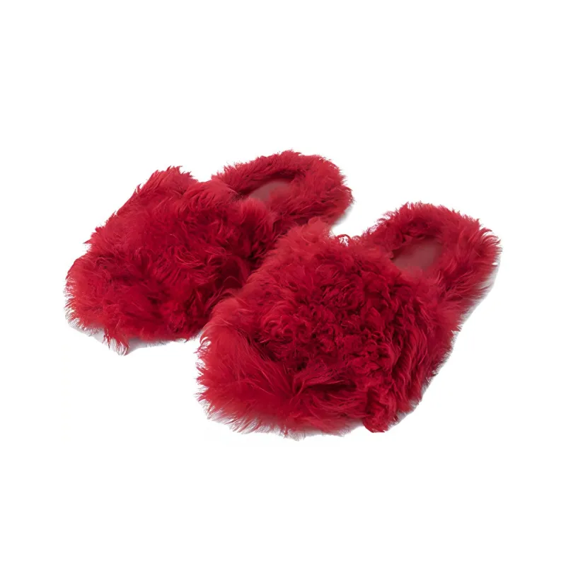 By Far Shana Slide Slippers Women's Red-2