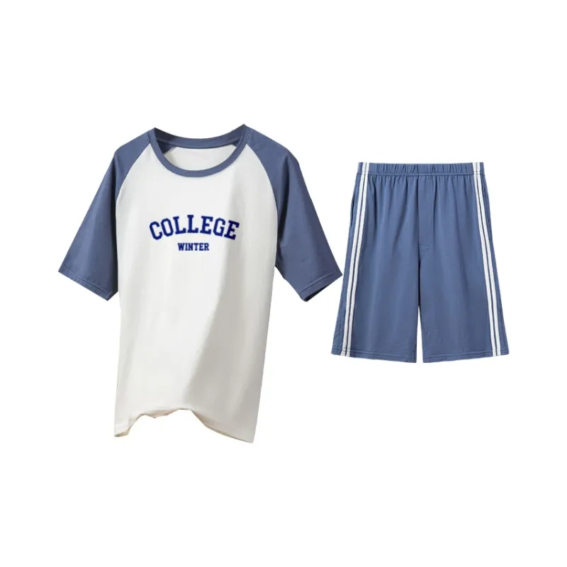 Close fitting Areas Pajama Set Men's-0